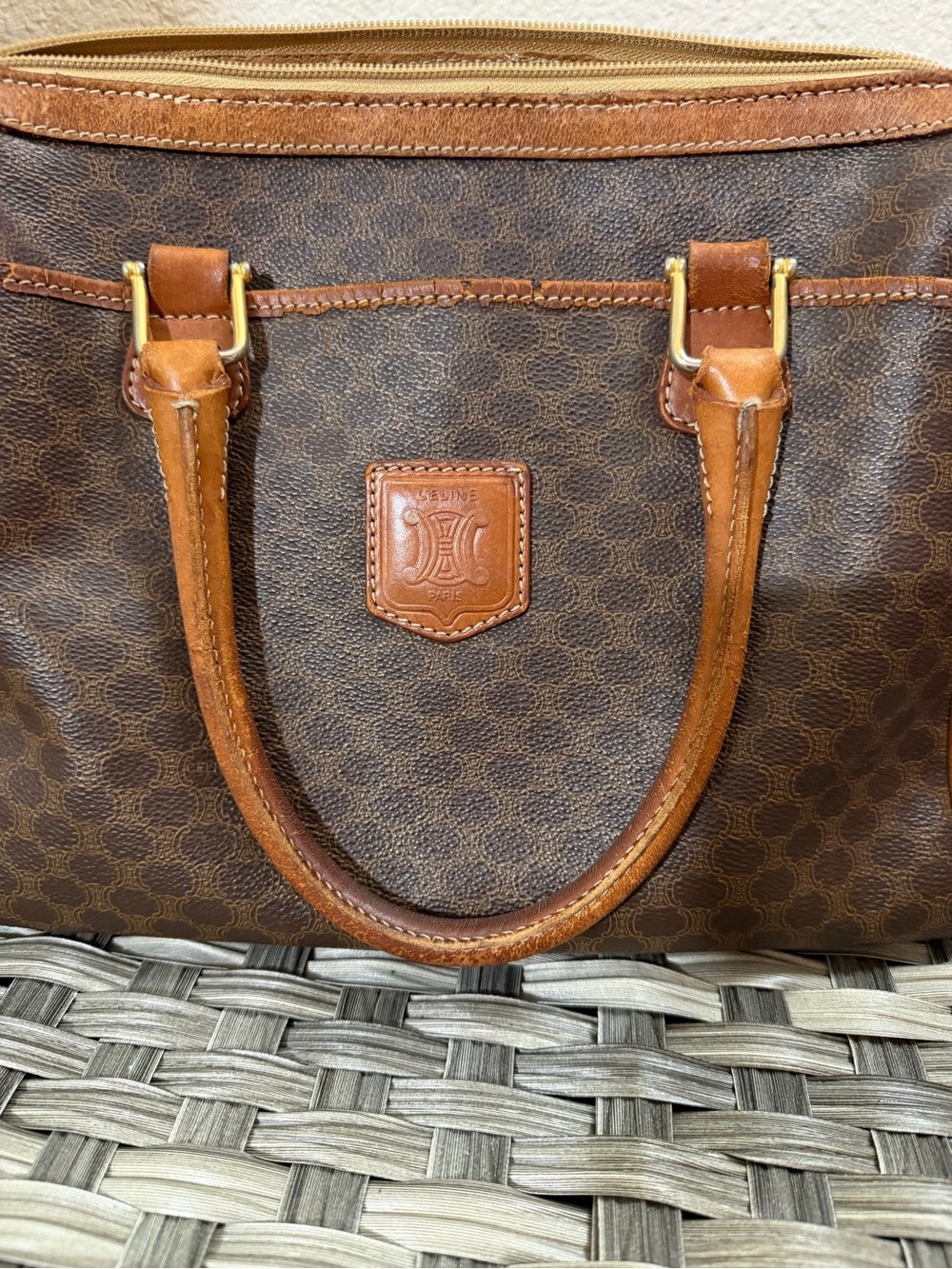 Vintage Celine Macadam Top Handle Satchel - Made in Italy - Picture 11 of 16